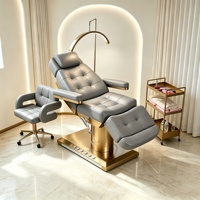 Table de massage électrique moderne RJ, lit de beauté pour salon, chaise de podologie médicale, lit de traitement esthétique pour esthéticienne, lit pour soins du visage et extensions de cils, réglable en hauteur