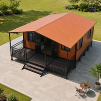 Maison préfabriquée avec 2 chambres pour habitation secondaire, structure en acier imperméable, maison conteneur extensible Ray-Zen