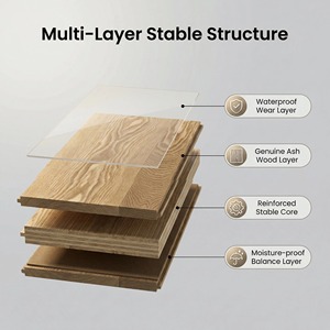 Plancher en bois d'ingénierie en chêne blanc nacré de 7 1/2 po de large, qualité sélectionnée, pour villas - Product Image 4