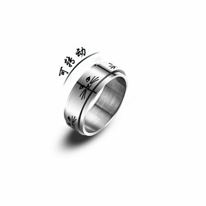 Cute Animal <b>Rings</b> Stainless Steel Rotating Star <b>Moon</b> Design Engagement Jewelry Rose Gold Silver - Product Image 5