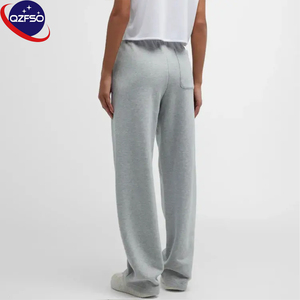 Fabricante de ropa Logotipo personalizado Pantalones de chándal en blanco para hombres Diseñador Jogger Running Baggy Casual Pierna recta Pantalones anchos de algodón - Product Image 2