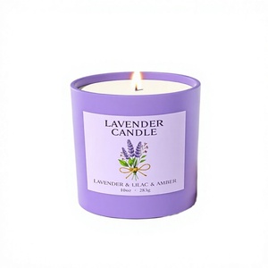 Valentine's Day Soy Wax Lavender Aromatherapy Glass Jar <b>Candles</b> for Women & Men-<b>Long</b> Burning Handmade Modern Home Fragrance - Product Image 3