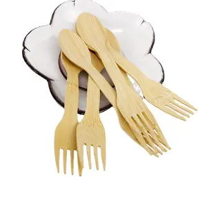 Bán buôn dùng một lần số lượng lớn chất lượng cao spork 2 trong 1 mini tre spork cho Takeaway cắm trại nhà hàng thức ăn nhanh