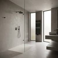 Bac de douche rectangulaire moderne en polyuréthane monobloc, antidérapant, silencieux, toucher chaud, pour hôtel, vente en gros, OEM ODM