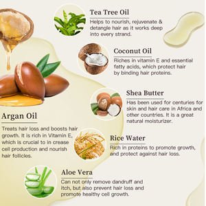 Champú Vegano Orgánico Sin Sulfatos de Marca Blanca con Aceite de Argán, Agua de Arroz Natural y Biotina para el Crecimiento del Cabello y Reparación Anticaspa - Product Image 6