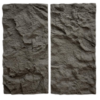 Çin Malı Haki PU 3D Duvar Paneli 60mm Kalınlığında Dayanıklı Su Geçirmez Modern Yapay Kültür Taşı Ev ve Dış Mekan Kullanımı İçin