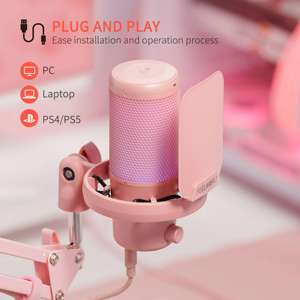 FEELWORLD <strong>Wired</strong> Microphone VM1 Quality <strong>Wired</strong> Light Omnidirectional <strong>Condenser</strong> for Pc Computer Microphone Led Microphone Gaming - Product Image 4