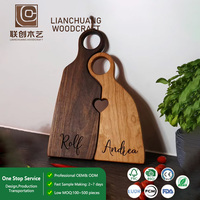 Tabla de Cortar de Madera Personalizada para Parejas, Grabada, Ecológica, en Forma de Corazón, con Caja de Regalo para Aniversario de Bodas