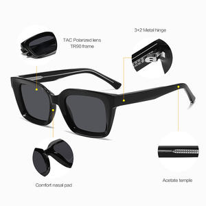 Lunettes de soleil Conchen, monture TR90, verres TAC, protection UV400, design carré, unisexes, lunettes de soleil tendance pour la conduite et les activités de plein air - Product Image 4
