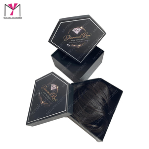 Caja de Regalo Hexagonal de Cartón Rígido MUYANG, en Oferta, con Impresión de Logotipo en Lámina, para Empaque de Extensiones de Cabello de Lujo - Product Image 4