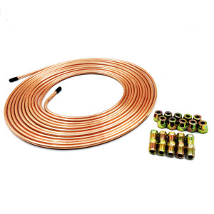 <span class=keywords><strong>Tuyau</strong></span> Bundy revêtu de cuivre en <span class=keywords><strong>acier</strong></span> au carbone doré de haute qualité 4.76*0.65mm pour voitures, complet avec 10 écrous à flèche et 10 écrous 10*1 - Product Image 1