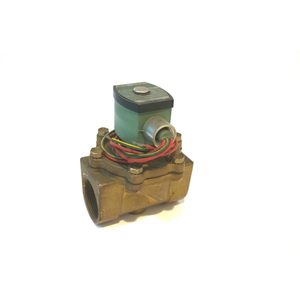 Vanne solénoïde Asco Power Technologies 1-1/2 x 1-1/4 en laiton normalement fermée à 2 ports avec entrée filetée - Product Image 1