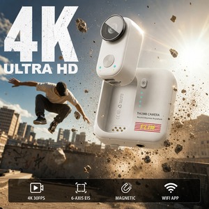 4K30fps 20MP Dual Lens 170 Wide Angle Dash Cam Mini Vlog Video Recorder WiFi App Control 6-Axis Gyro Anti-shake Magnetic Type-C - Product Image 1