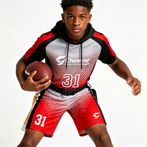 Maillots de football américain à drapeau pour jeunes à séchage rapide, uniformes de football américain à drapeau, t-shirts à capuche - Product Image 1