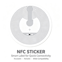 Maßgefertigte ISO PVC/PET RFID-Etiketten 13,56 MHz NFC-Aufkleber Mini-Tag 213/215/216 Chips Wasserdichter Zahlungs-Smart-Tag für Social Media URL