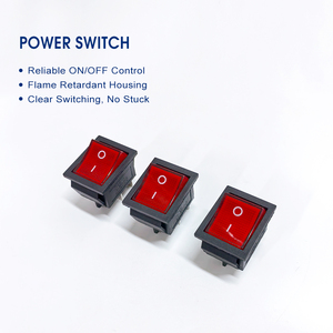 Red Illuminated Rocker <b>Switch</b>, 2/3 Pin 2 Position ON/OFF Boat <b>Switch</b>, 10A/16A 250V AC, KCD4 Lighted <b>Power</b> <b>Switch</b> for Household A - Product Image 2