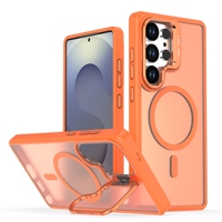 Étuis de téléphone portable magnétiques de luxe, étui translucide avec support pour appareil photo pour Samsung S26 Ultra