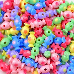 Color-<b>Blocked</b> Candy Acrylic Beads Mixed <b>Shapes</b> For Jewelry Making - Product Image 2