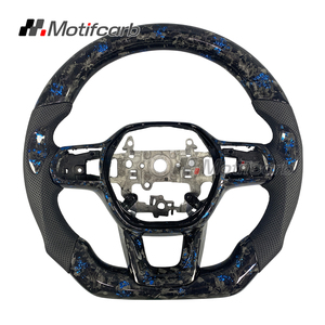 Volant personnalisé en fibre de carbone forgée bleue pour Honda Civic Si Accord Type-R FL5 CR-V 11e génération 2022-2026 - Product Image 1