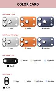2025 New Hot Bán Máy ảnh ống kính bảo vệ cho iPhone không khí kim loại Một mảnh cổ phiếu thấp moq Chất lượng cao máy ảnh <span class=keywords><strong>Protector</strong></span>-Bạc - Product Image 2