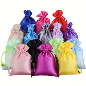 Pochette Cadeau Personnalisée en Soie Satinée avec Cordon 7x9cm – Sacs en Satin de Luxe pour Bijoux, Cosmétiques, Maquillage, Téléphones Portables, Chaussures et Emballage Anti-Poussière - Product Image 1