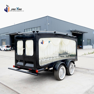 Remolque Fúnebre de Lujo Negro de Doble Eje con Ventanas Grandes y Cortinas, Precio de Fábrica para Servicios Funerarios - Product Image 2
