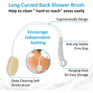 Cross-Border Curved <b>Bath</b> Brush with Long Handle U-Shaped and Arc-Shaped Design Safety Equipment for Disabled Pregnant Women - Product Image 4