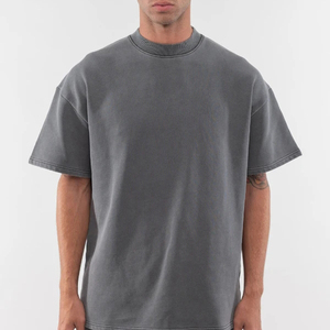 QIANSHI T-shirt Unisex di Alta Qualità 100% Cotone, Abbigliamento Uomo, Produttori di T-shirt, Vestibilità Ampia con Spalle Cadenti, T-shirt Pesante - Product Image 3