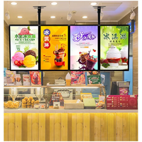 Boîte à lumière LED extérieure à cadre mince en cristal avec affichage magnétique pour panneau de menu boîte à lumière publicitaire immobilière lumière de travail