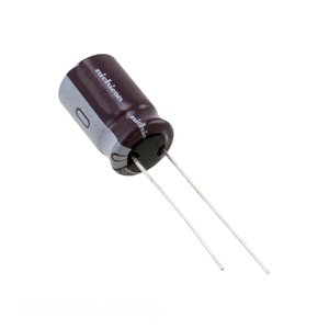 ตัวเก็บประจุ10 UF UCS2D100MPD1TD 10 uF แบบดั้งเดิมตัวเก็บประจุแบบ10 uF 20% 200V เรเดียล th - Product Image 1