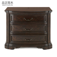 Lit double de luxe classique de style américain en bois massif sculpté 1,8 m pour chambre principale, avec base en cuir véritable, idéal pour villa