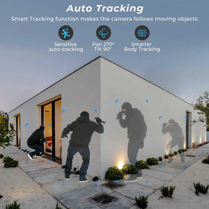 Caméra de sécurité extérieure étanche à 3 écrans Wifi Audio bidirectionnel Couleur Vision nocturne <span class=keywords><strong>IPCamera</strong></span> AI Suivi automatique Caméra CCTV PTZ pour la maison - Product Image 3