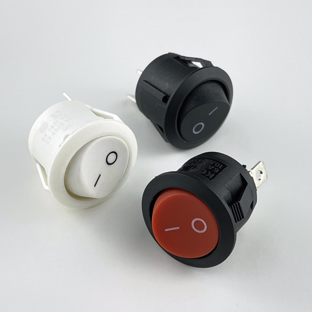 KCD1 Boat Type Power Switch with Copper Pins & Silver Points 20mm/15mm Sizes Three Gear Light White/Black/Red Colors