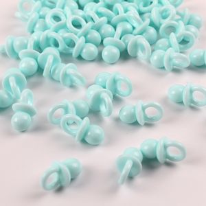 50 pcs/<span class=keywords><strong>lot</strong></span> bleu/rose Transparent acrylique Mini sucette bébé douche gâteau décoration cadeau d'anniversaire bricolage Mini sucette - Product Image 6