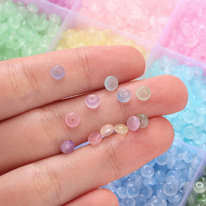 Perles d'abaque en verre 2x4mm, perles rondes en vrac pour la fabrication de bracelets, accessoires de bijoux DIY, boîte de rangement - Product Image 3