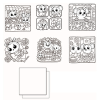 Livre de coloriage pour adultes et adolescents - Papier pour peinture à la gouache, 40 feuilles, couverture souple, film laminé, design relaxant et apaisant, édition cadeau
