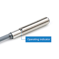 Capteur de proximité inductif M5 pour machines CNC NPN PNP N.C. Corps court de détection de 1.5mm affleurant avec filetage cylindrique