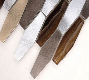 De aluminio cepillado de línea mosaico de baldosas de <span class=keywords><strong>Metal</strong></span> - Product Image 2