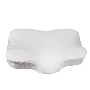 Almohada de rebote lento de esponja de memoria suave ergonómicamente cómoda con forma de mariposa