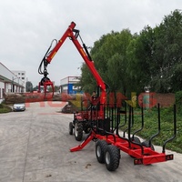 TC650L silvicoltura Log legno foresta gru trattore Log Loader gru a grappolo per 10/12/14 Ton rimorchio