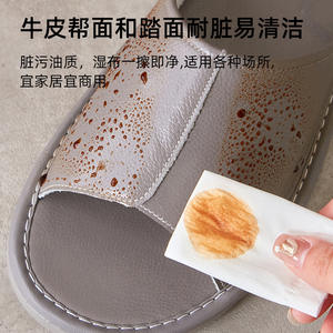 Pantuflas de Cuero Vacuno con Punta Abierta para Hombre y Mujer, Tallas Grandes, Transpirables, para Verano, Antideslizantes, con Suela de PVC Gruesa - Product Image 4