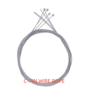 루프와 아연 펀치가있는 C-PIN 플라스틱 코팅 강철 와이어 로프 안전 케이블 슬링 - Product Image 4