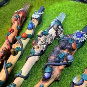 Wholesale Natural <strong>Crystal</strong> Crafts Magic Stick Wand Healing Altar <strong>Witch</strong> Sceptre <strong>Crystal</strong> for Decoration - Product Image 3