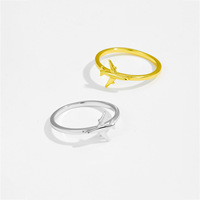 Bague pour femme en argent sterling, avion, argent massif S925, bagues en argent véritable, taille 11