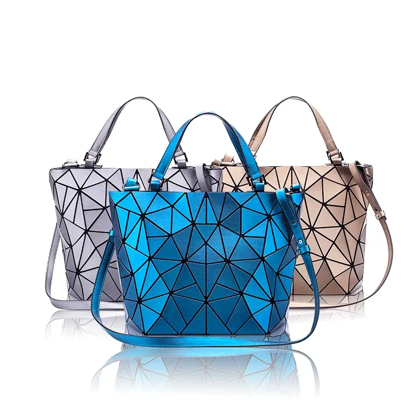 Holographic Reflective Purses Fashion shoulder bag Luminous Geometric tote Purse and Handbag