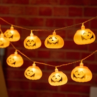 Guirlandes lumineuses LED pour Halloween, décorations d'intérieur et d'extérieur, fonctionnant sur piles, mini guirlandes lumineuses LED pour Halloween
