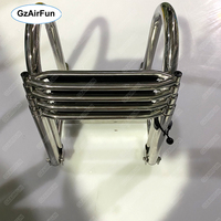 Nouveau point de goutte en teck, plate-forme gonflable de ponton d'eau de yoga, pont flottant d'île de yacht avec échelle