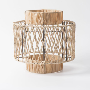 Chinese Style Pendant Light Paper <b>Rope</b> Lampshade E27 Round Incandescent Bulb Switch Control Living Room <b>Lighting</b> - Product Image 2