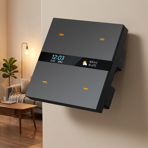 Interrupteur intelligent à 4 touches de 4 pouces pour contrôle de scène (norme britannique), nom modifiable, télécommande Zigbee Tuya, produits pour maison intelligente - Product Image 3