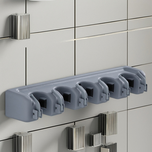 Sunshine Home accessori da cucina multifunzione a parete per scopa Organizer Mop appendiabiti in <span class=keywords><strong>plastica</strong></span> per attrezzi Rac - Product Image 4